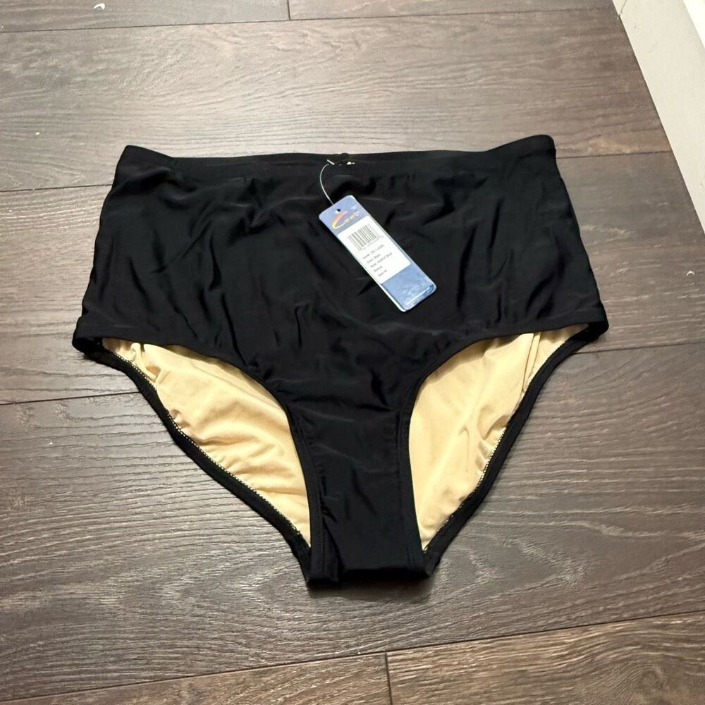Ceeb Women’s 18 Black Brief Swim Bottom New